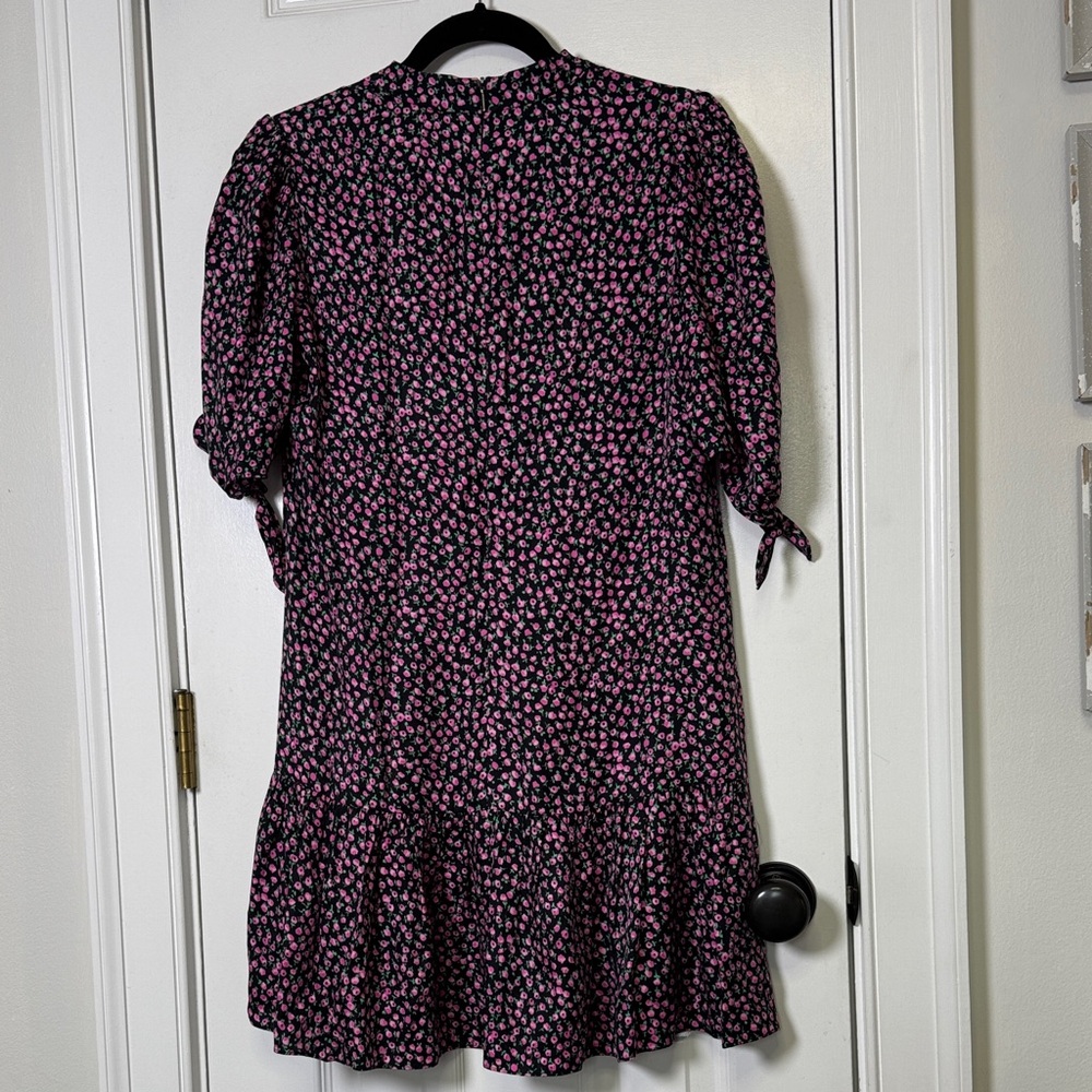 Rebecca Taylor Floral Dress As Seen On TV Silk Blend Pink Black Size S - Picture 8 of 12